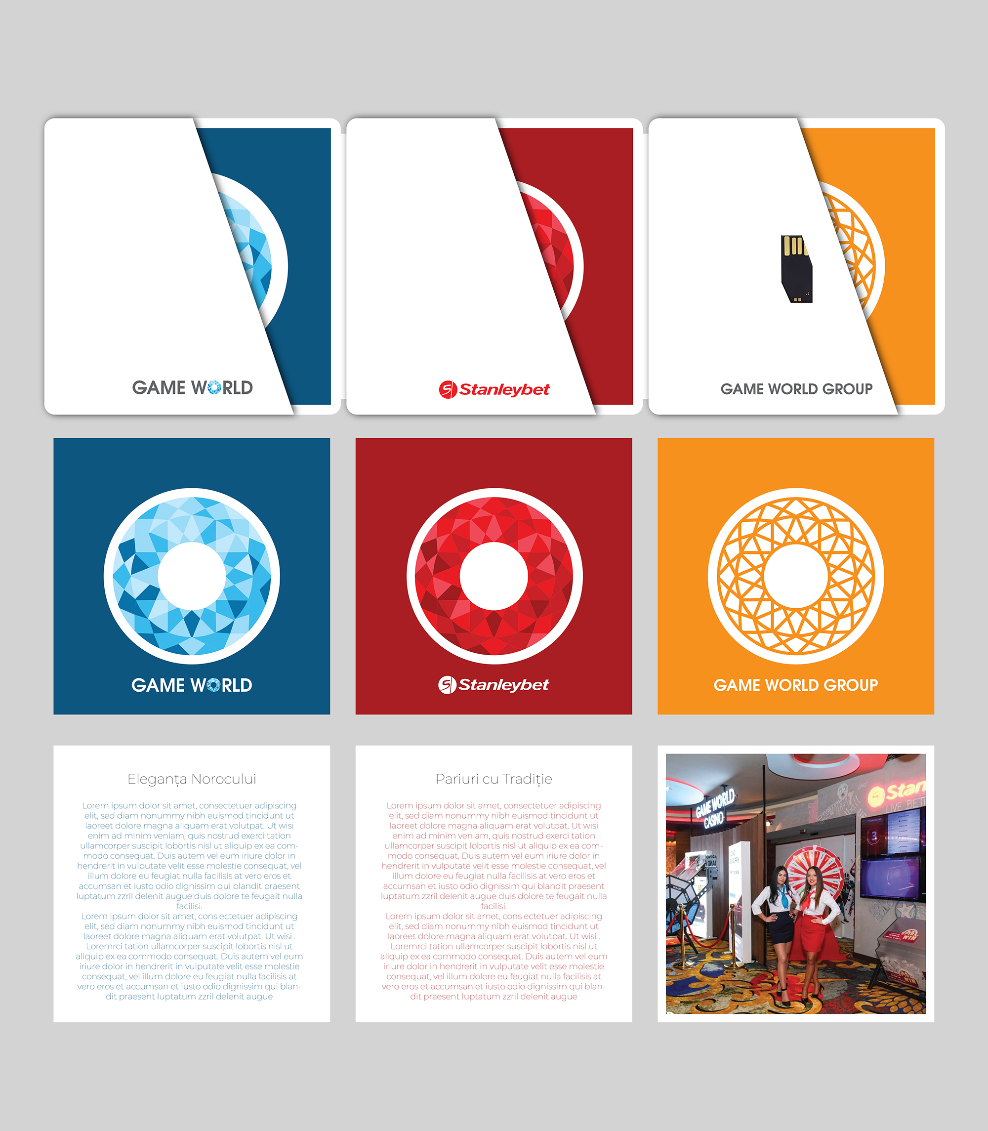 Game World Group — Brand Stationery System