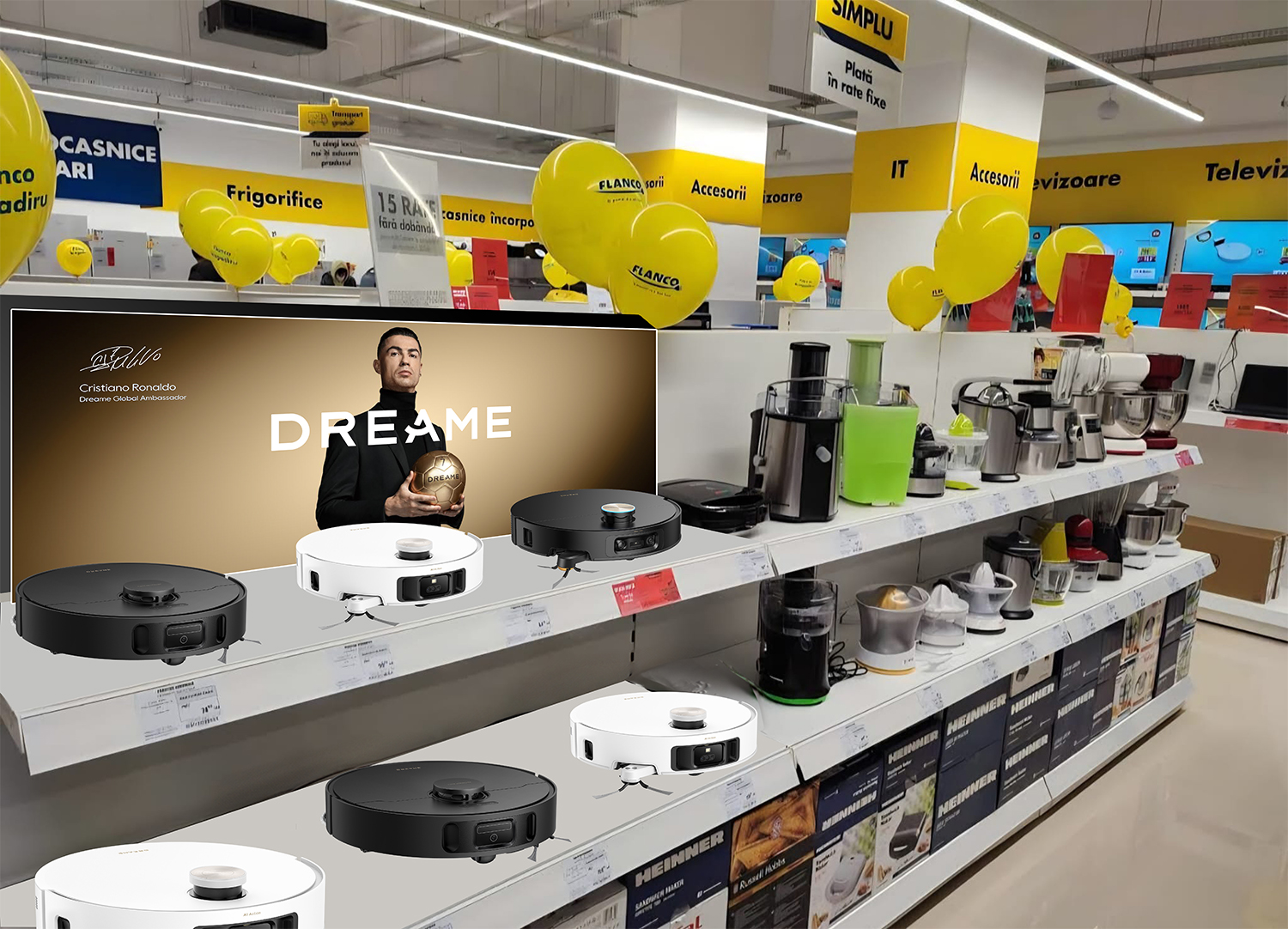 Dreame to Win in-store shop display
