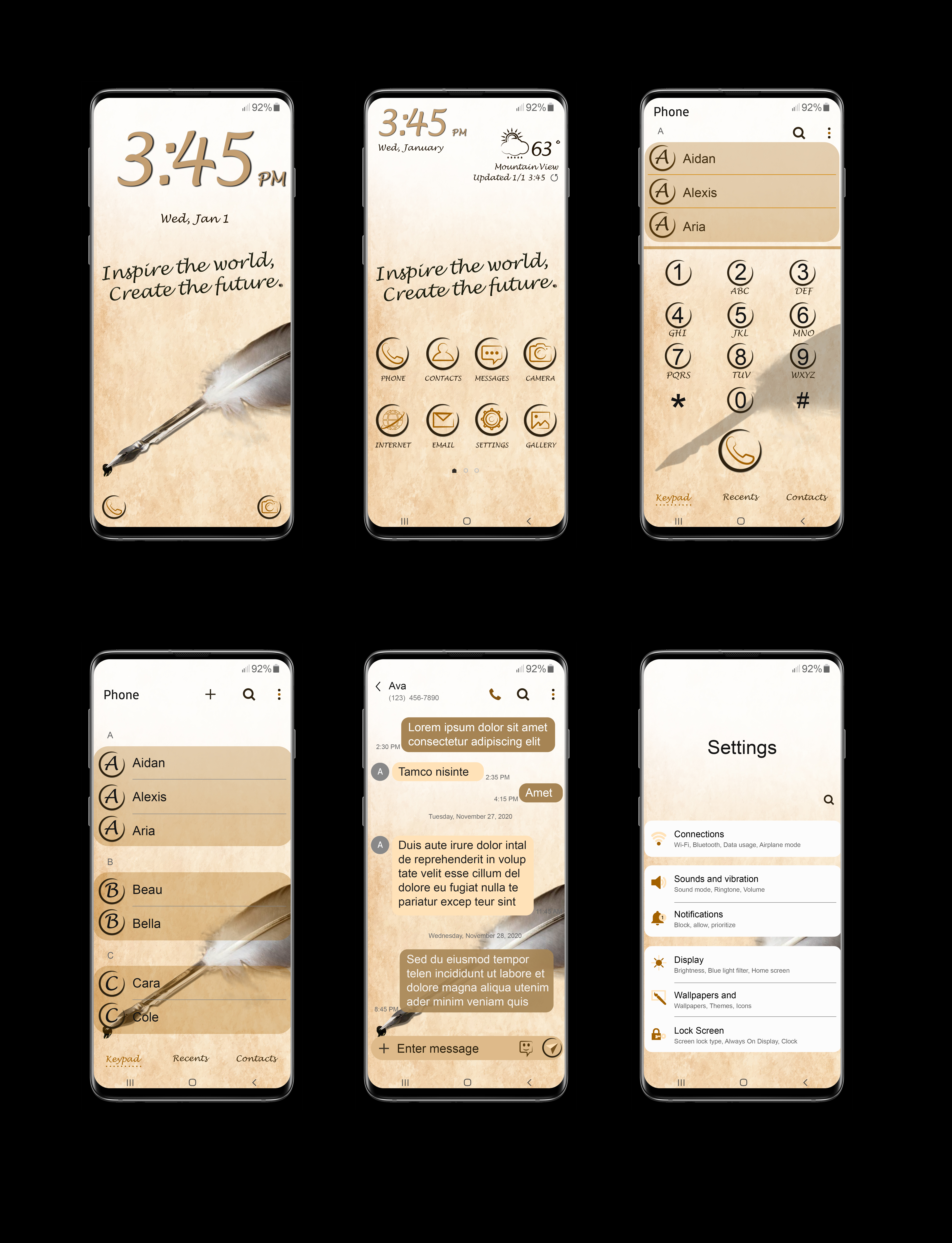 Samsung Theme — Vintage Parchment